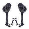 1 Pair Universal Motorcycle 10W LED Light Handlebar Skull Hand Pattern Ghost Claw Custom Motorcycle Rearview Side Glass Mirror