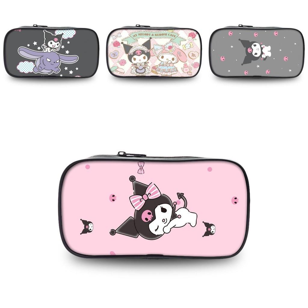 Cute Kuromi Pencil Case Sanrio Student Large Capacity Stationery Storage Bag