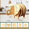 Household Bamboo Cup Coaster High Temp Resistant Non-Slip Table Placemat