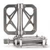ROCKBROS Bicycle Pedals Flat Pedals Titanium Alloy Lightweight 3 Bearings Durable Sealed Bearings Chromoly Axle Lubricated Bearings Road Bike Cross