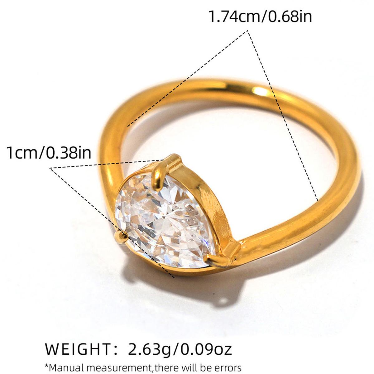 

Luxury Shiny AAA Cubic Zirconia Stainless Steel Geometric Rings Waterproof High Quality Texured Zircon Accessories for Women