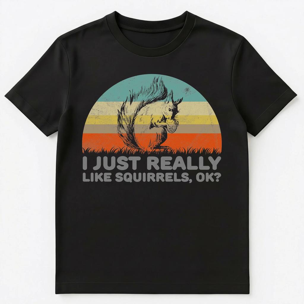 I Just Really Like Squirrels Ok Funny Squirrel T Shirt Unisex T-Shirt