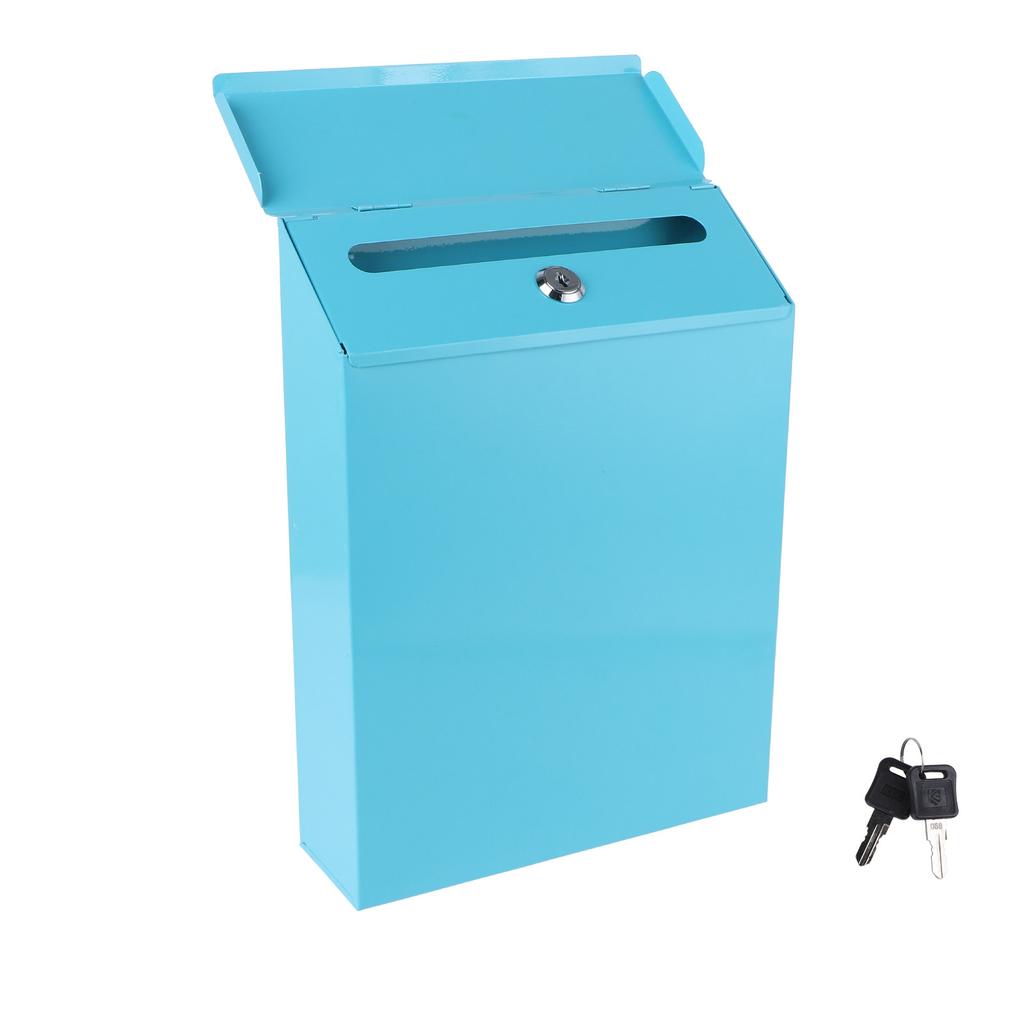 1Pcs Premium Iron Mailbox Vintage Letter Box with Waterproof Design Household Post Box for Ballots and Cards Mailbox