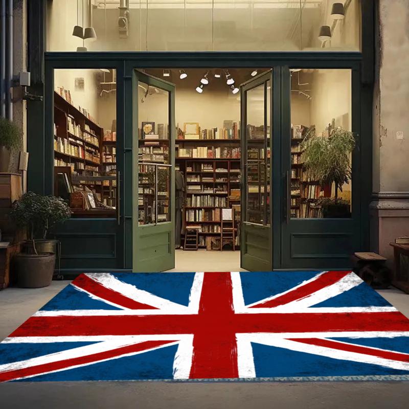 Union Jack Rug British Flag Entryway Doormat NonSlip Easy Clean Retro for Home Decor Carpet for Living Room Bedroom Pet Friendly