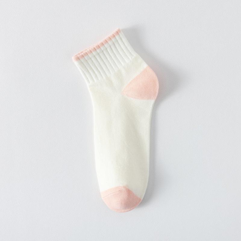 5 Pairs of Pure Cotton Socks Women s Short Socks Spring and Autumn Breathable Sweat-absorbing Deodorant Women s Short Socks Candy-colored Socks 5 pairs one size fits all розовый