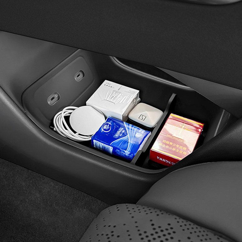 For Zeekr 7X 2026 Car Central Control Lower Level Organizer Storage Box Armrest Box Below Silicone Tray Car Interior Accessories