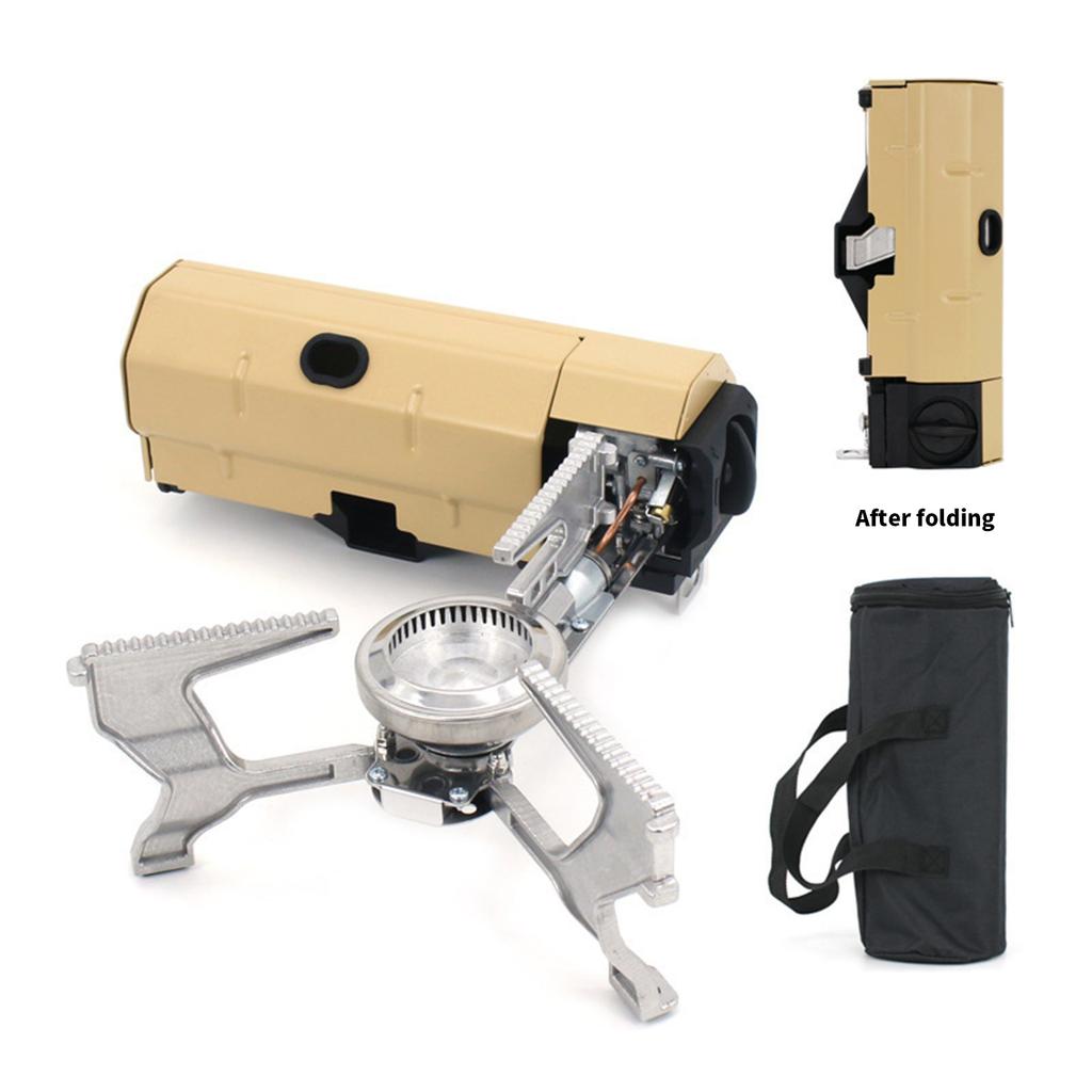 Stainless Steel Windproofed Camp Stove Portables Folding Cassettes Stove for Outdoor Use