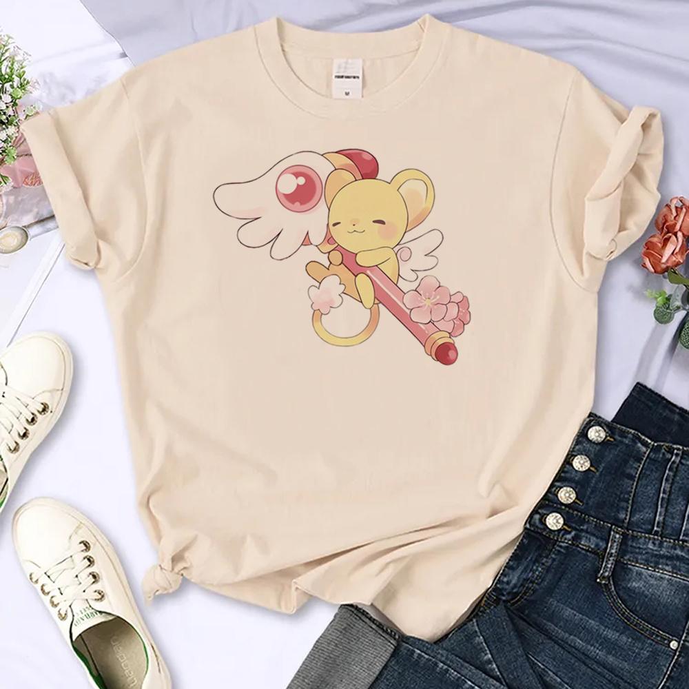 Cardcaptor Sakura T-shirts Women Y2K Designer Funny T-shirts Girl Graphic Harajuku Streetwear Clothes