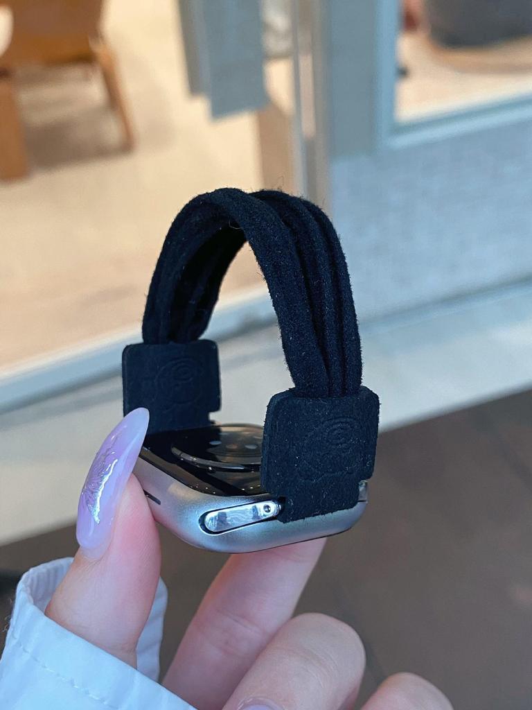 Compatible Band for Apple Watch S10, Ultra, iWatch 9876 Gen & SE - Small Bear Design Hair Tie Style.