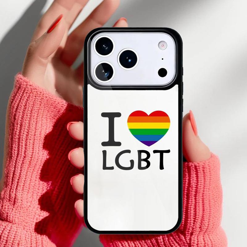 Gay Lesbian LGBT Rainbow Flag Pride ART Phone Case for iPhone 17 16 15 14 13 Pro Max Back Cover for 12 11 Pro Coque