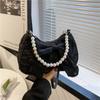 2026 Trendy Niche Bow Handbag for Women Summer New Fashi Pearl Underarm Bag Versatile Shoulder Bag