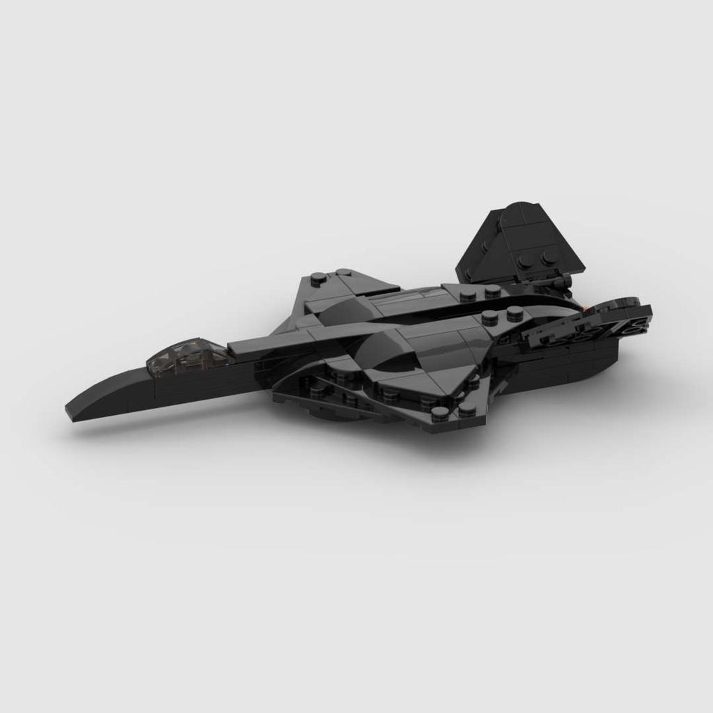 Moc Building Blocks Yf-23 Black Widow Stealth Fighter Military Model Children'S Easy-To-Assemble Educational Toy Ornament Gift