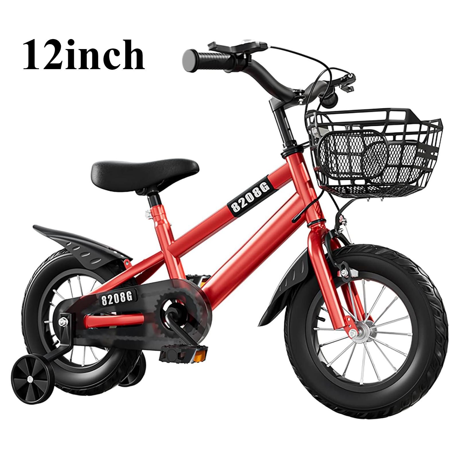 

Детский велосипед с тренировочными колесами Flash, большой корзиной, двойным тормозом для мальчиков и девочек в возрасте от 2 до 12 лет, защита от опрокидывания