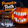 26/27Pcs DIY Jack O Lantern Teeth Round Teeth Fangs Teeth Set Homemade Lantern