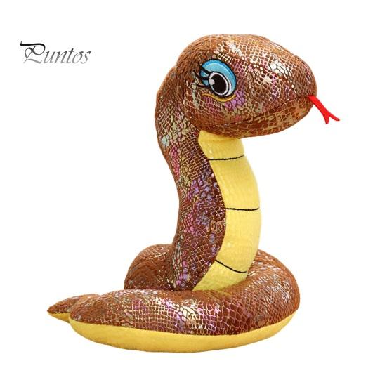 Simulated Snake Plush Doll Stuffed Animal Toy Sequin Home Decor Pillow Multicolour Funny Snake Doll for Girls Boys Birthday Gifts