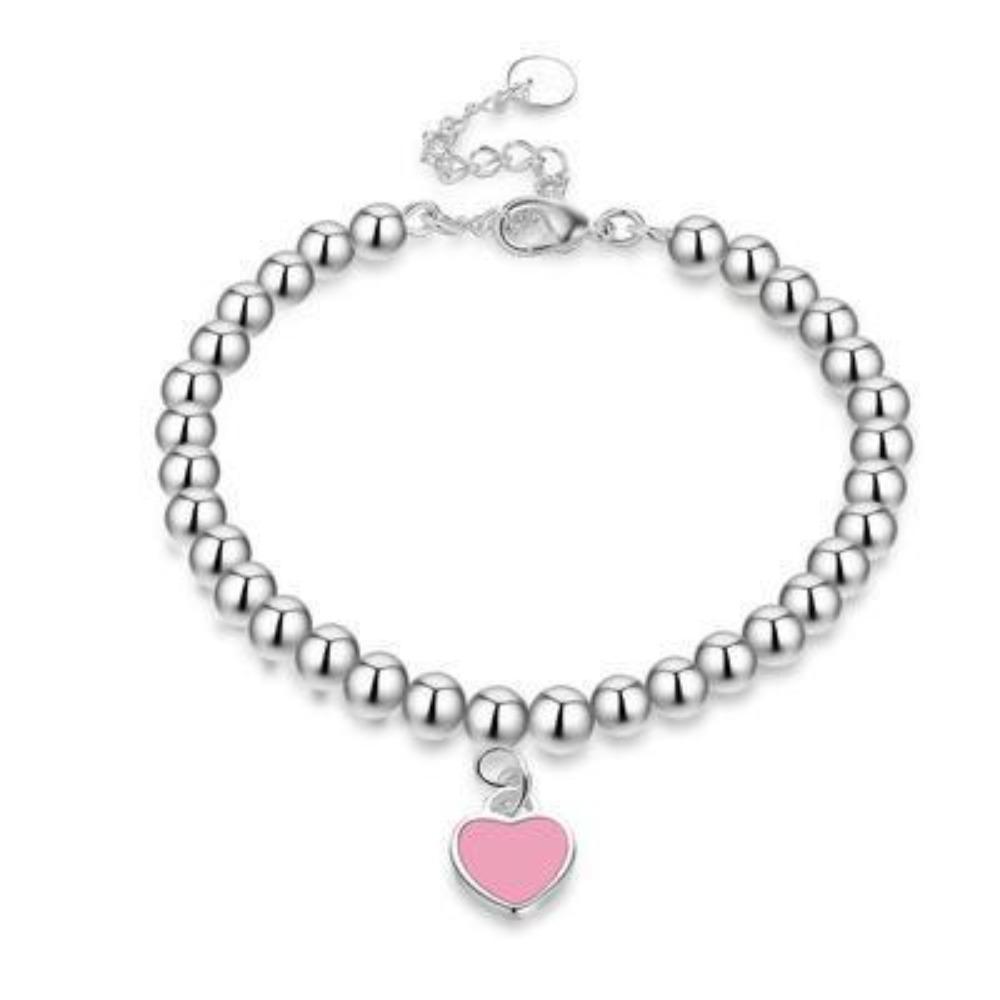 Love Necklace Women's Red Heart Oil Drip Enamel Blue Clavicle Chain Double Heart Pendant