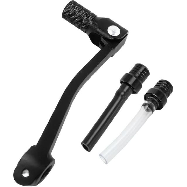 Motorcycle Folding Gear Shifter Shift Lever, Foldable Motorbike Pedal Shifter Replacement Accessories With Tank Cap Vent Hose Tube, Fit For 50Cc 70Cc