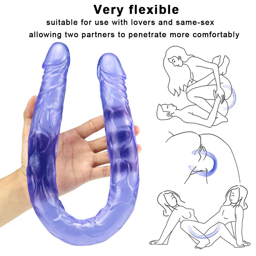 Soft Dildo Double Long Realistic Dildos RUNYU Cock Lesbian Vaginal Anal Plug Penis For Women Dildos Sex Toys