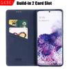 GEBEI Echtes Leder Klapp-Magnetverschluss Design Ständer Hülle Abdeckung Für Samsung Galaxy S25 S24 S23 S22 Ultra S8 S9 S10 S20 Plus