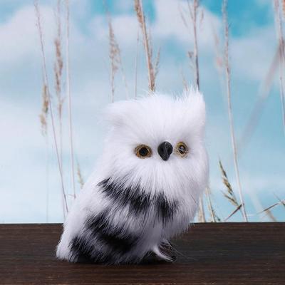 Flauschige Vogel-Eulen-Miniaturfiguren Lebensechte Tier-Eulen Künstliche Eulen Eulen-Dekoration Eulen-Stofftiere