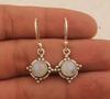 Solid 925 Sterling Silver Moonstone Gemstone Handmade Designer Women Drop Earrings Gift For Her