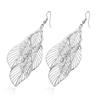 Retro Women's Baroque Style Cluster Hollow Leaves Tassels Hook Dangle Earrings