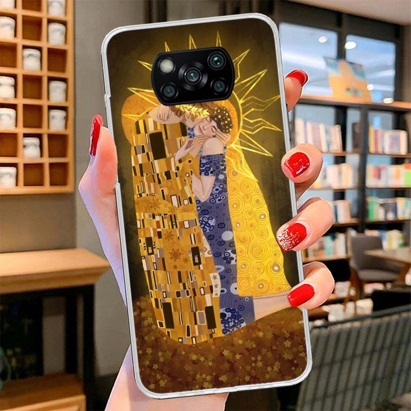 Kiss by Gustav Klimt Desig Cover Phone Case For Xiaomi Poco F7 Ultra X7 X6 X5 Pro M7 Redmi 15C 15 13C 13 12C 12 10C 10 9A 9C 9T