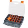 Hardware Storage Box Tools Organizer Container with Handle and Clear Lid, 21 Adjustable Compartments and 2 Fixed Sections,Perfect for Screws,, Bol