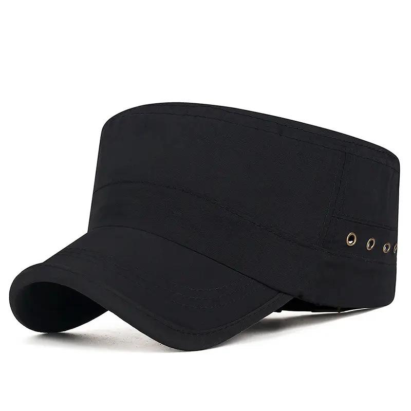 Summer men's flat top hat Outdoor quick-drying hat Breathable sunscreen visor hat Thin cap Mountaineering cool hat