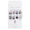 WM-19 Ghost Black Cat & Bat Halloween Nail Tips - Short Square False Fingernails