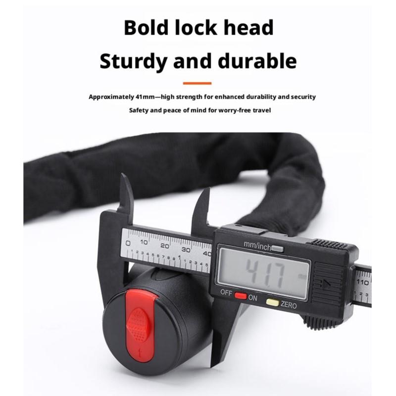 Outdoor Bicycle Chain Lock with Keys Anti-Theft Security Lock for Mountain Bike Electric Bike Motorcycle 60CM 90CM 120CM 150CM 4
