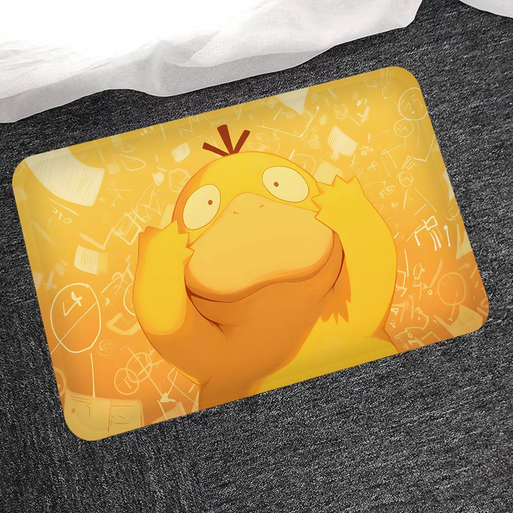 Cartoon P-Psyduck Room Mats Washable Non-Slip Living Room Sofa Chairs Area Mat Kitchen Alfombra