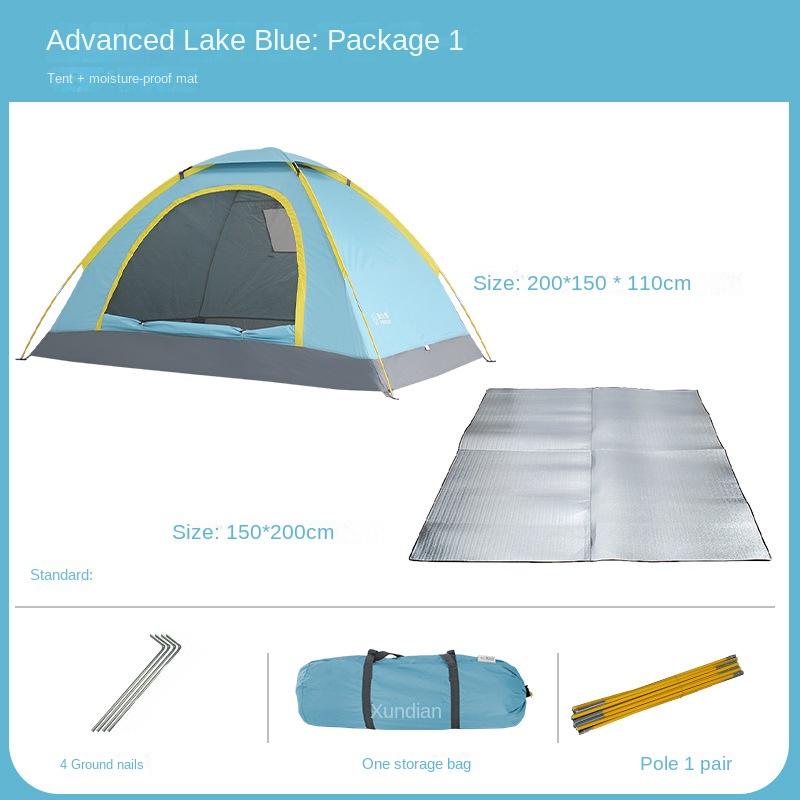 Utendørstelt 2-3-4 personer enkelt dobbelt tykt regntett håndtilpasset utendørs camping Ultra-lett myggsikker
