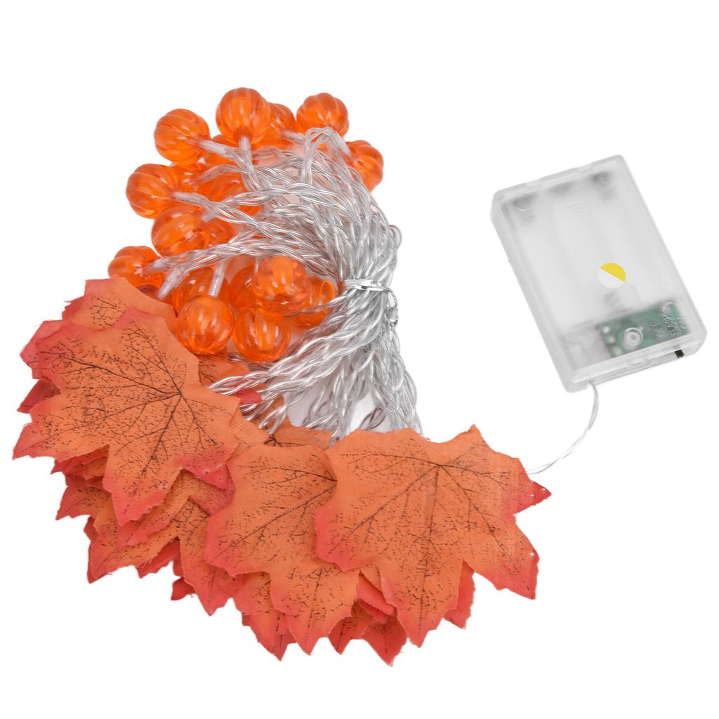 Maple Leaf String Light with Constant Light Flashing Dual Modes Indoor Outdoor Holiday Party Decors(  9.8ft 20LED )