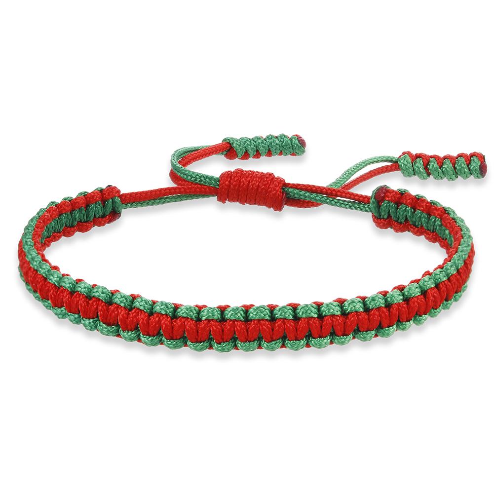 Multicolor Handmade Woven Nylon Rope Bracelet Mixed Color Knitted Chain Bangles For Men Women Adjustable Friendship Yoga Jewelry
