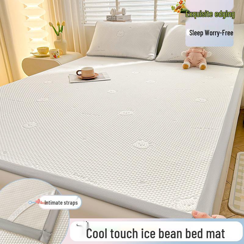 Summer Cool Ice Silk Mattress Topper: Soft, Cooling Bed Sheet for Air Conditioning Comfort