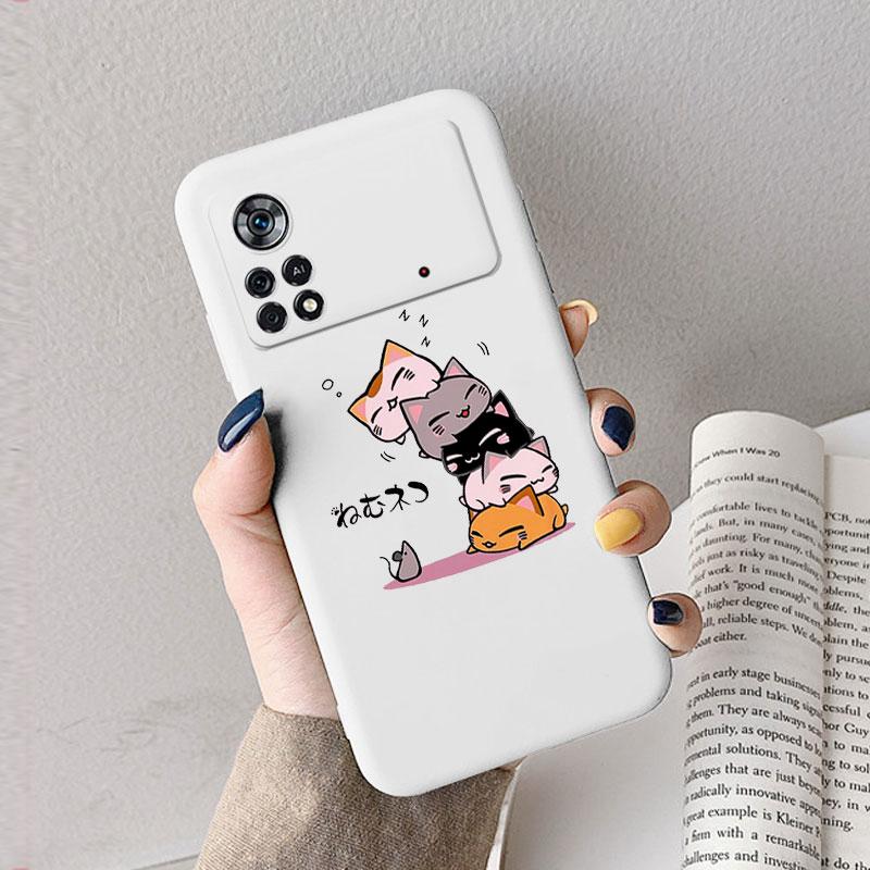 Case For Poco X4 Pro 5G Poco M4 Pro Cute Heart Flower Back Cover Soft Silicone Matte Protective Funda For Xiaomi Poco X6 X5 Pro