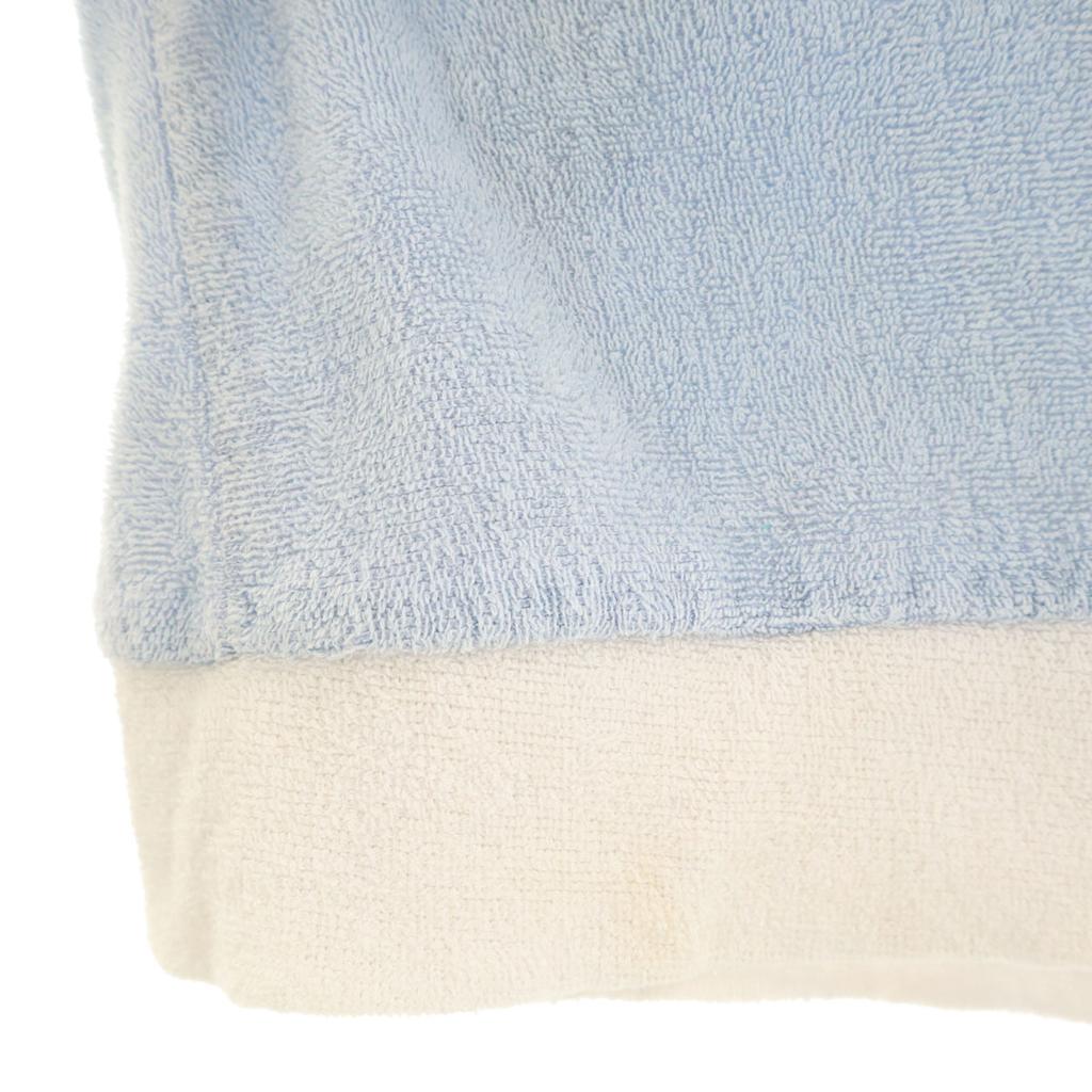 Vintage 80s Short Sleeve Pile Ground Cut Light Blue Women Used