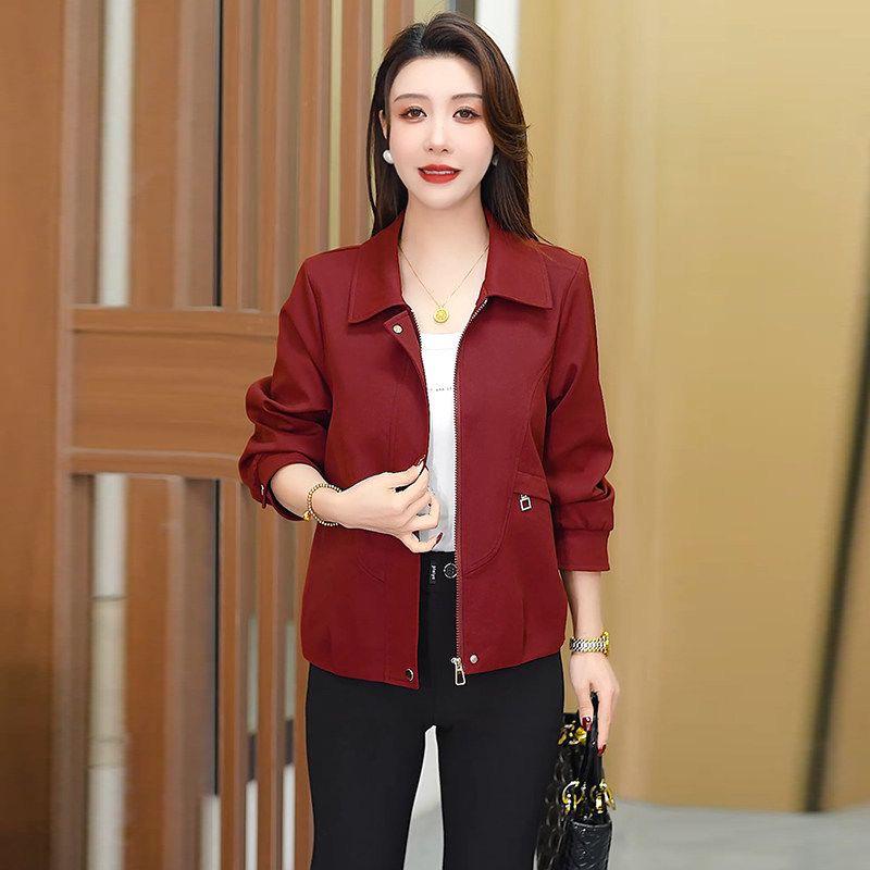 

Elegant Slimming Lapel Jacket for Women - Spring 2026 Collection 2XL (Recommended 52.5-60 kg) красный