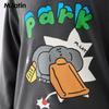 M.Latin 2025 Winter Kids' Stretchy Velour Half-High Collar T-Shirt
