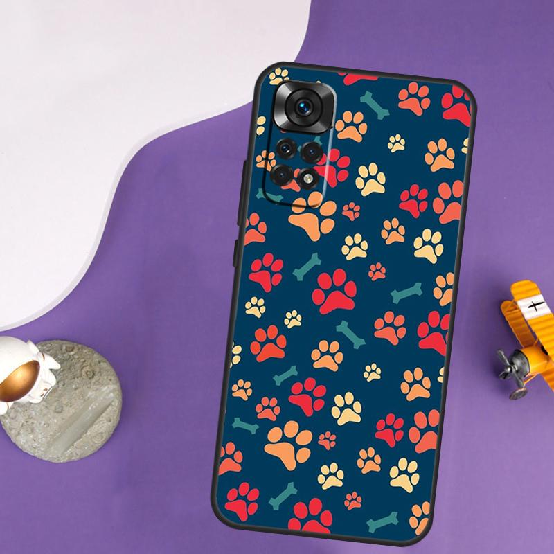 Dog Cat Paw Case For Xiaomi Redmi Note 13 Pro 14 12 9 10 11 Pro 10S 11S 12S Redmi 14C 13C 10C 12C Cover