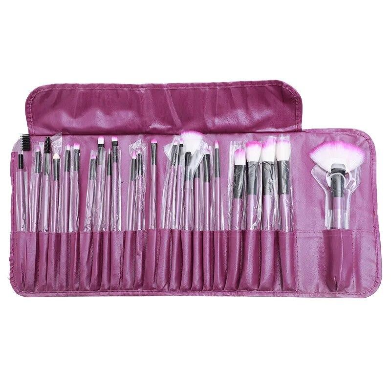 24pcs Makeup Brush Set Professional Makeup Cover Brush Complete Set of Makeup Tools Eye Shadow Brush Soft Brush Package Portable