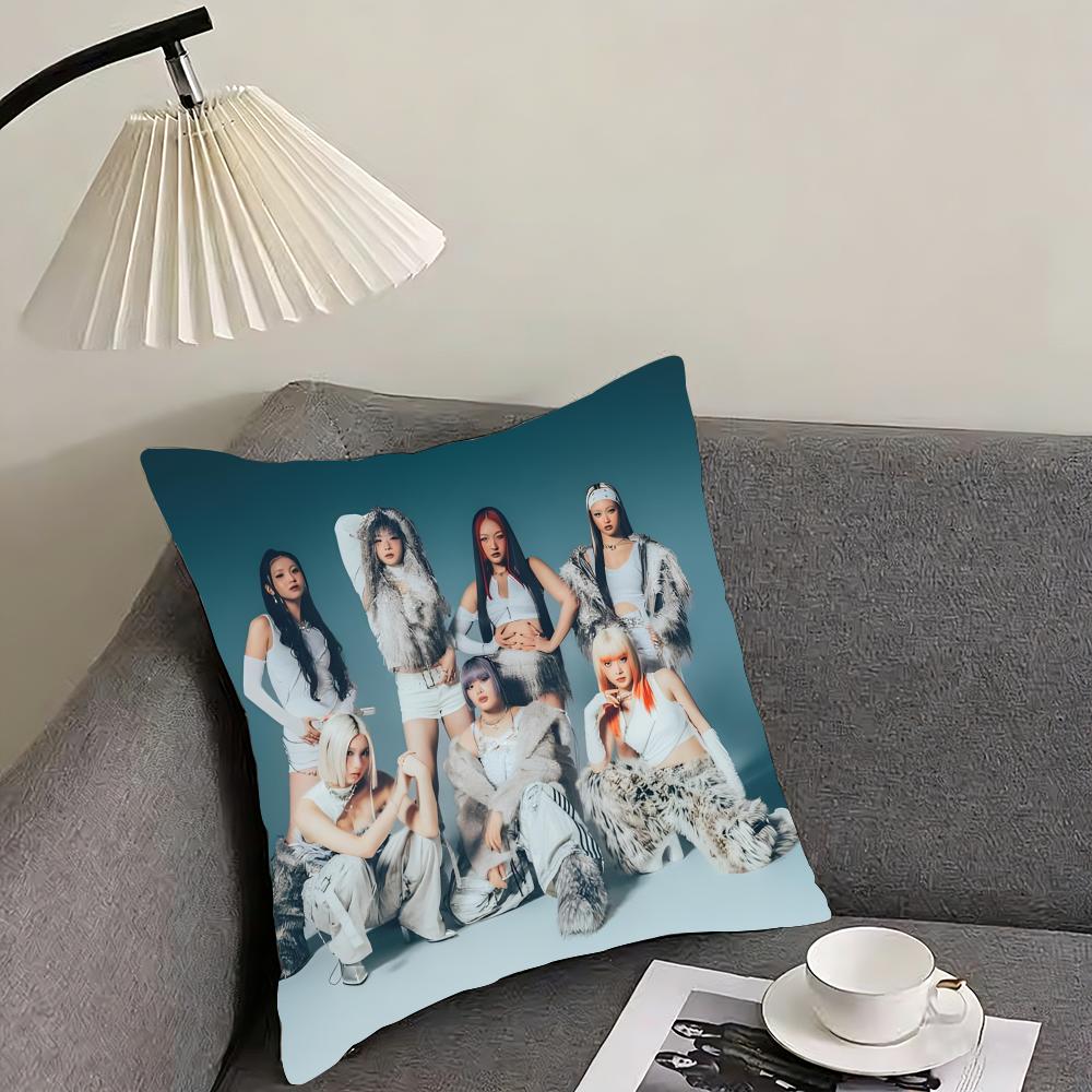 HHana Girl Group Cushion Cover Pillowcase Ultra Soft Skin Friendly Fabric Cloud Like Comfort Concealed Zipper