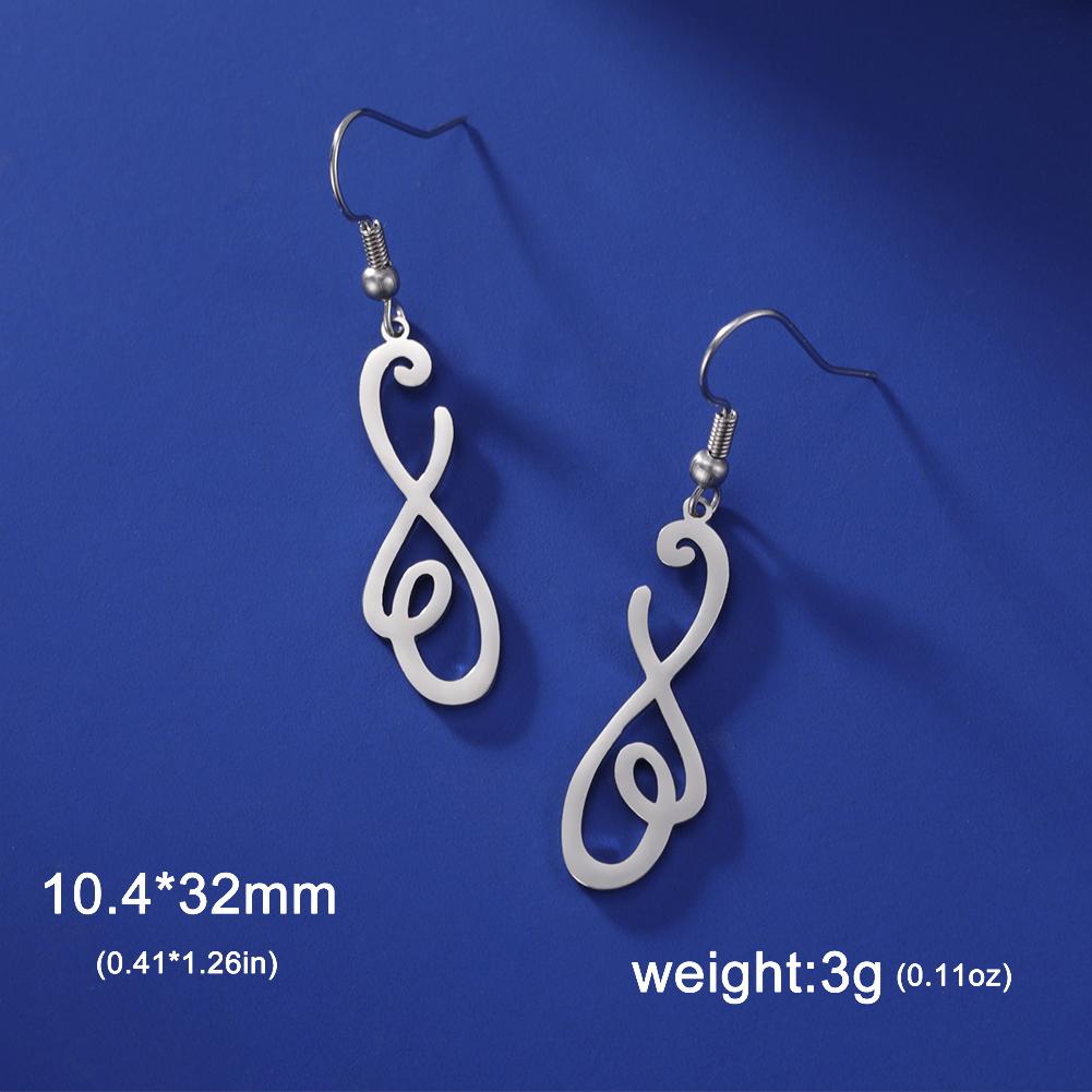 LIKGREAT Stainless Steel Celtic Infinity Knot Dangle Earrings for Women Lady Elegant Hook Charms Good Luck Jewelry New Year Gift