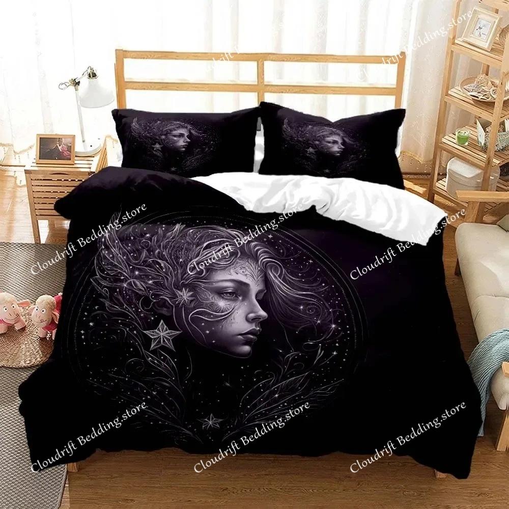 Constellation Print Quilt Cover Soft and Comfortable Comforter Bedding Sets Complete Size