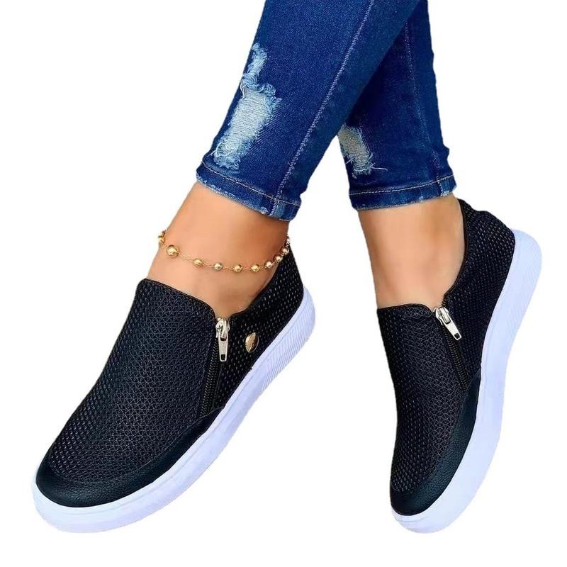 Lente Gevulkaniseerde Schoenen Dames Dames Instappers Platte Casual Schoenen Mode Leer Platform Sneakers voor Dames 2024 Zapatillas Mujer