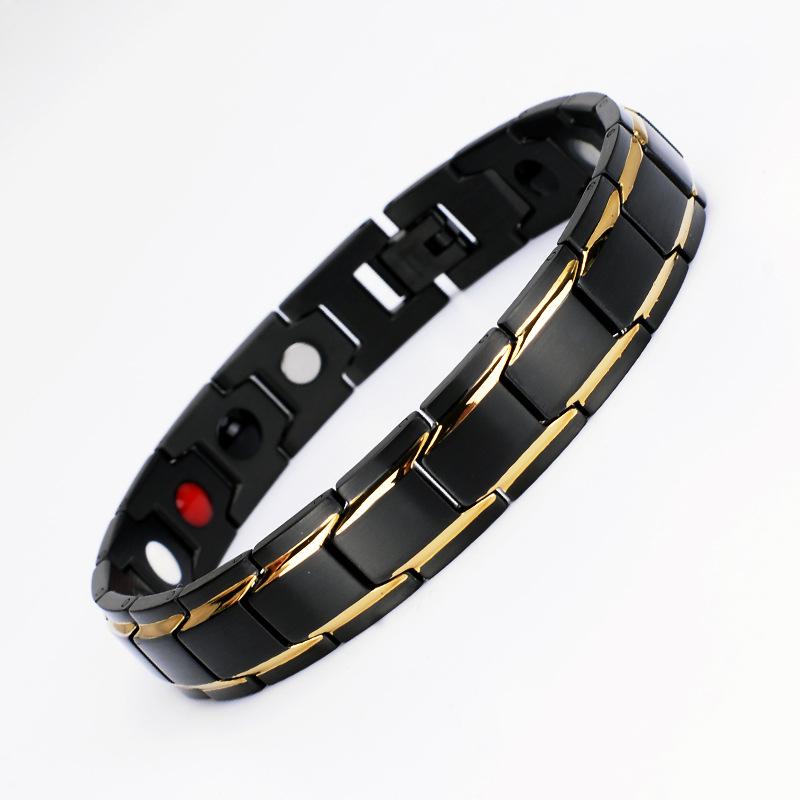 Men’s Titanium Stainless Steel Magnetic Bangle Bracelet, Couple Style, In Stock.