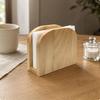Wooden Napkin Holder Semicircular Arched Open Side Tableware Accessory Wood