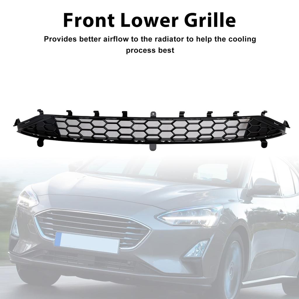 St Style Front Bumper Lower Grill Grille Fit Ford Focus MK4 2018-2021 Black
