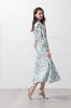 Pinky Diane Long Sleeve Mermaid Dress & (Floral Print) / Women's / 031-5140201 131_Mint